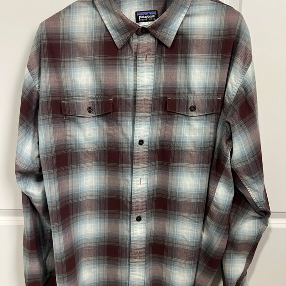 Patagonia Men’s Buckshot Long-Sleeved Button Up Shirt XL Plaid Organic Cotton - Picture 2 of 5